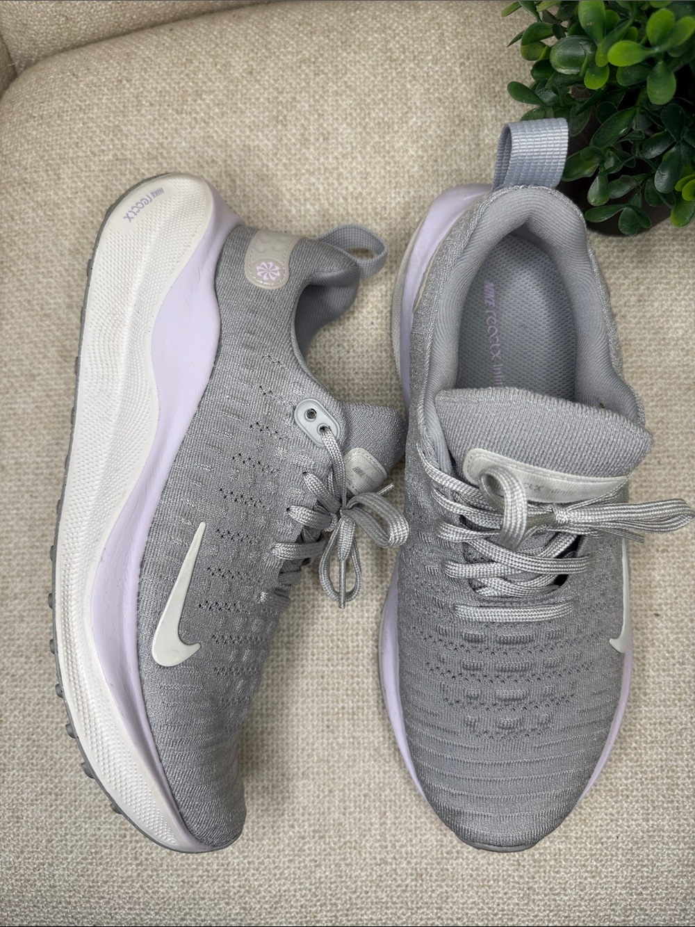 Nike Womens Reactx Infinity Run 4 Light Smoke Grey Violet Women Running size 7.5